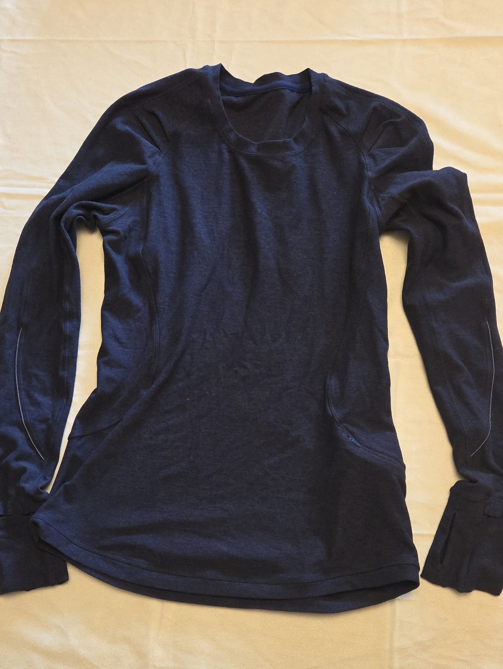 Lululemon Extra Mile Long Sleeve in Heathered Hero Blue